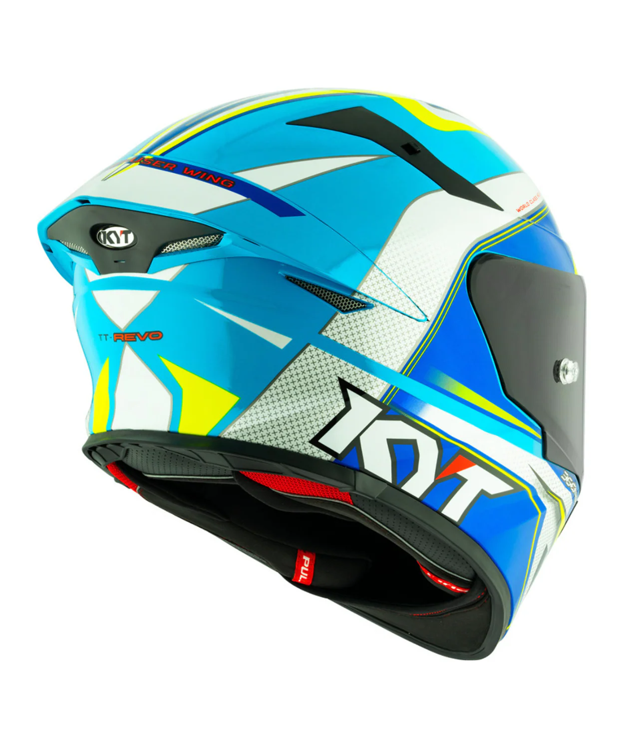 KYT TT-Revo Grand Prix Helmet - White Light Blue - Image 6