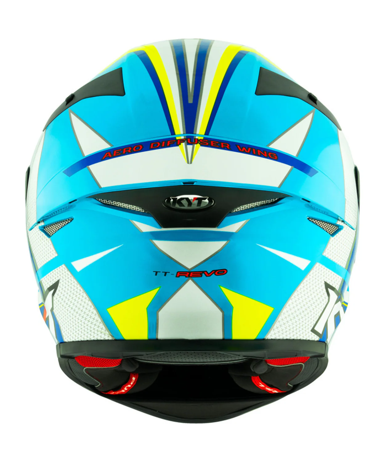 KYT TT-Revo Grand Prix Helmet - White Light Blue - Image 8