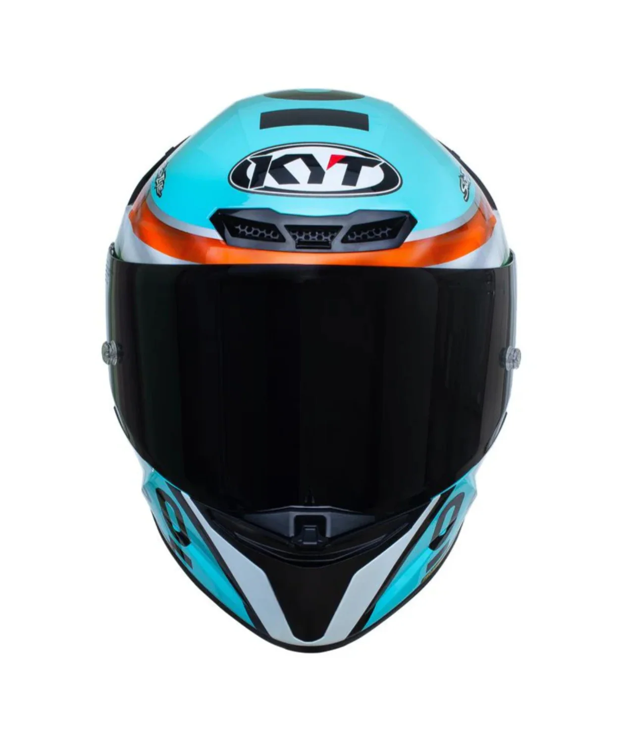 KYT TT-Revo Leopard India Edition Helmet - Gloss Blue Green Orange - Image 5