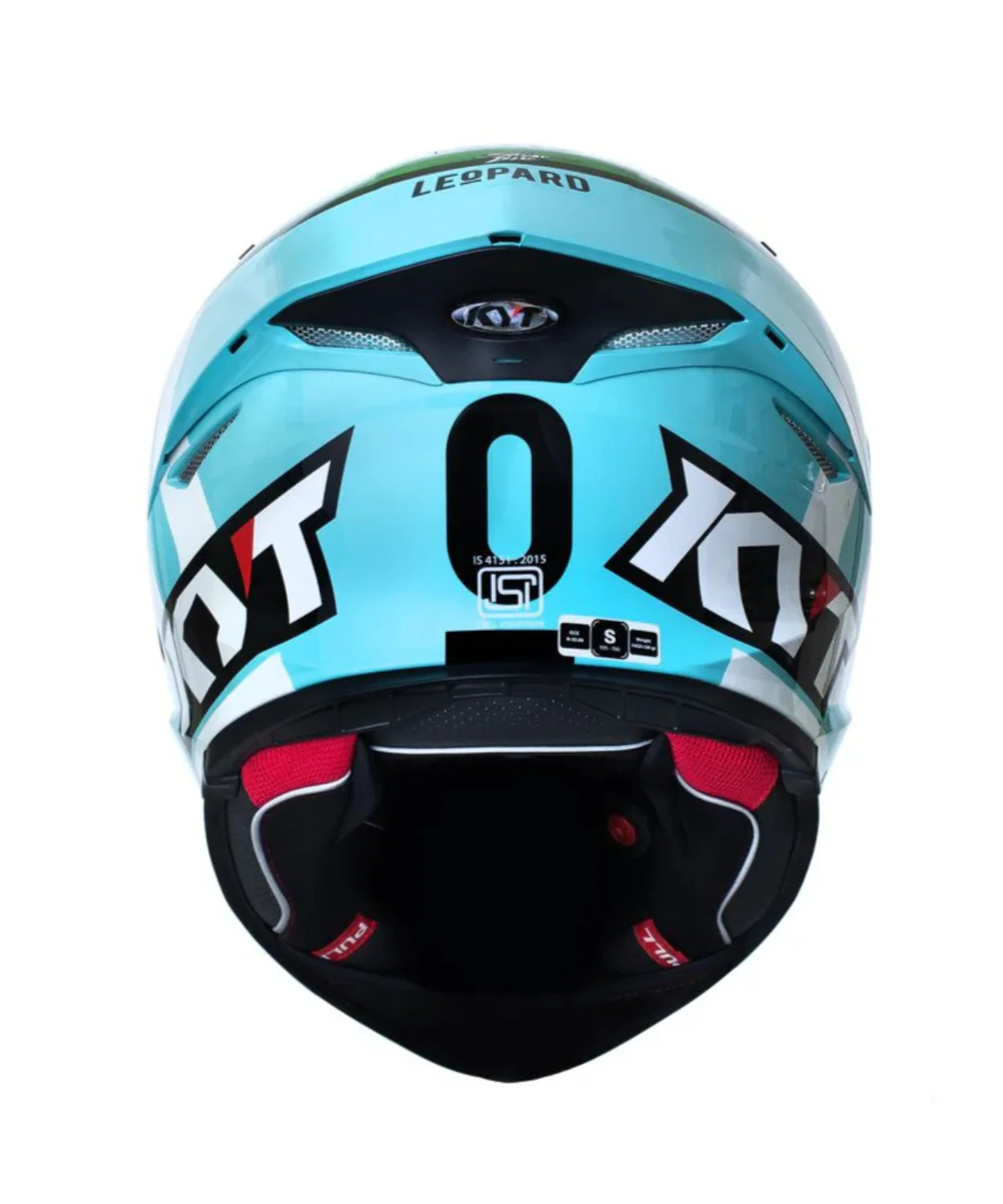 KYT TT-Revo Leopard India Edition Helmet - Gloss Blue Green Orange - Image 6