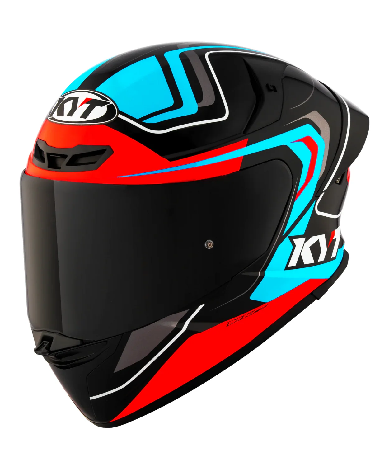 KYT TT-Revo Overtech Helmet - Gloss Black Fuxia - Image 4