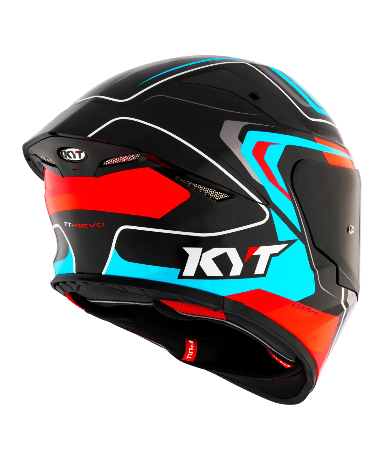 KYT TT-Revo Overtech Helmet - Gloss Black Fuxia - Image 6