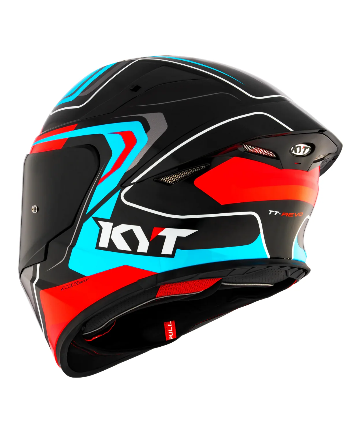 KYT TT-Revo Overtech Helmet - Gloss Black Fuxia - Image 7