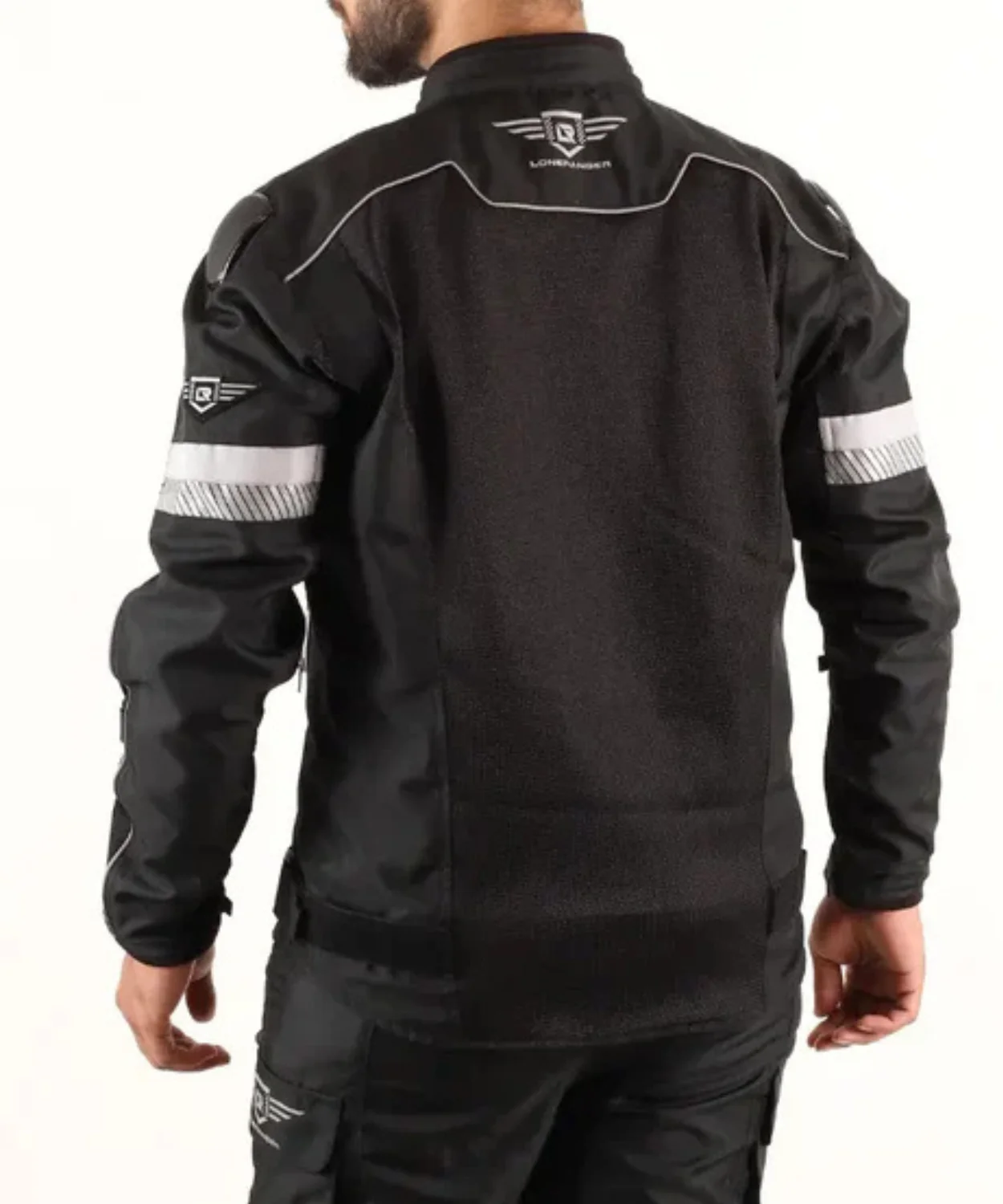 Lone Ranger Addon Pro Riding Jacket - Black Grey - Image 3