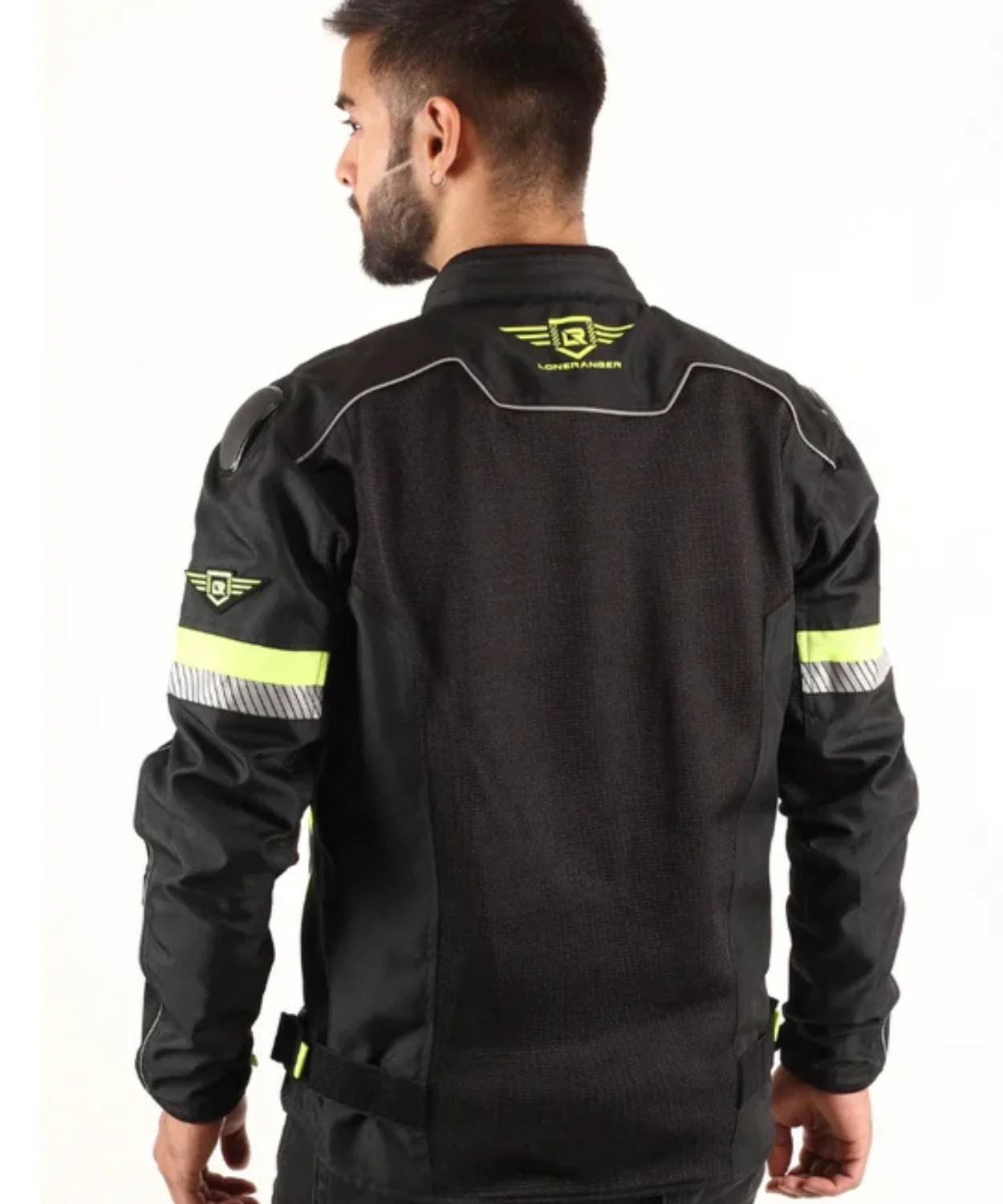 Lone Ranger Addon Pro Riding Jacket - Black Neon Green - Image 2