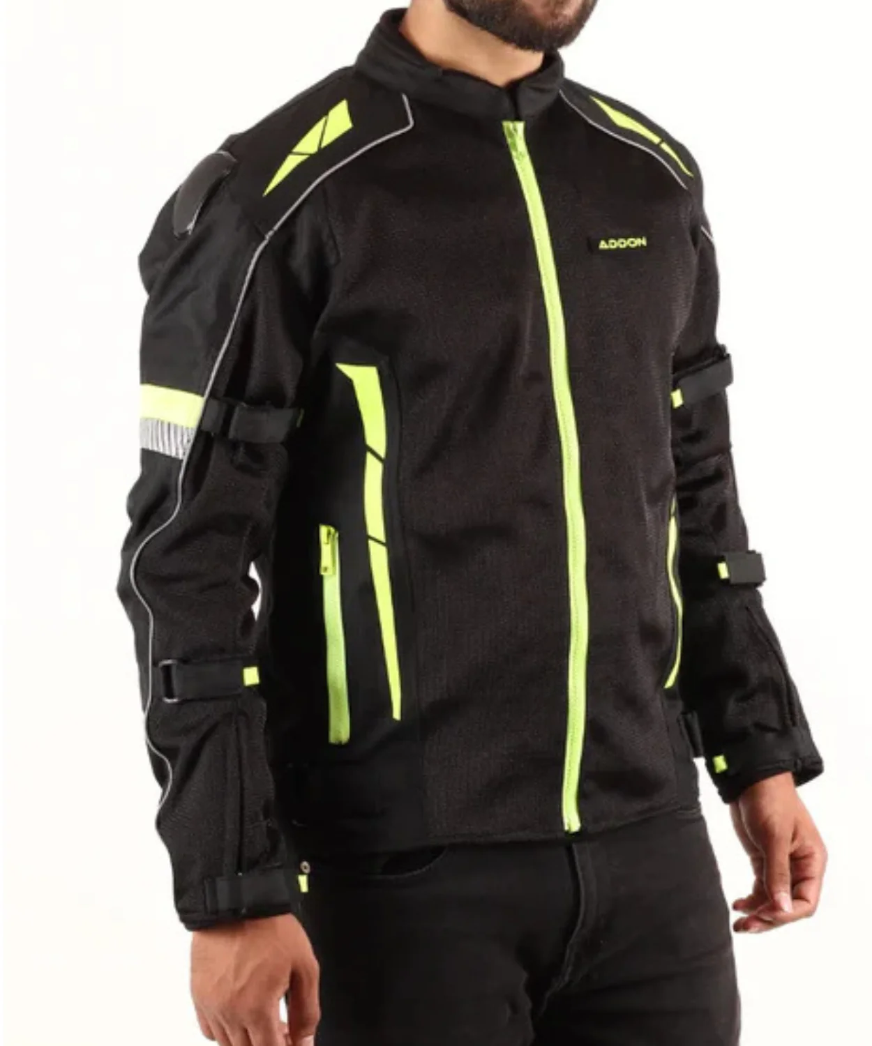 Lone Ranger Addon Pro Riding Jacket - Black Neon Green - Image 5