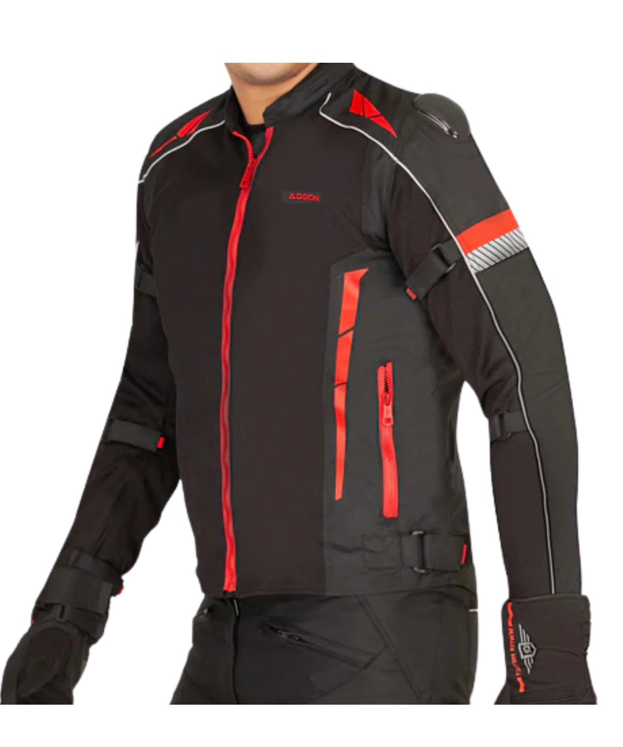 Lone Ranger Addon Pro Riding Jacket - Black Red - Image 2