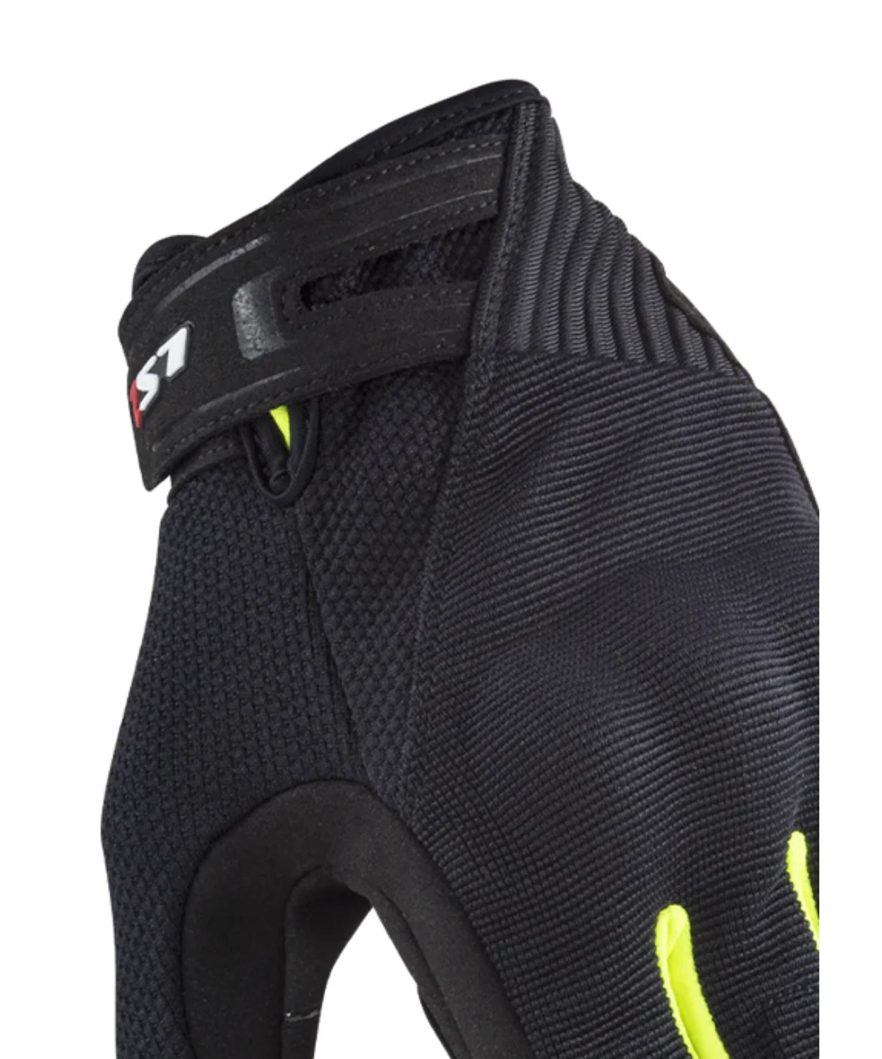 LS2 Dart 2 Riding Gloves - Black Hi-Viz Yellow - Image 3