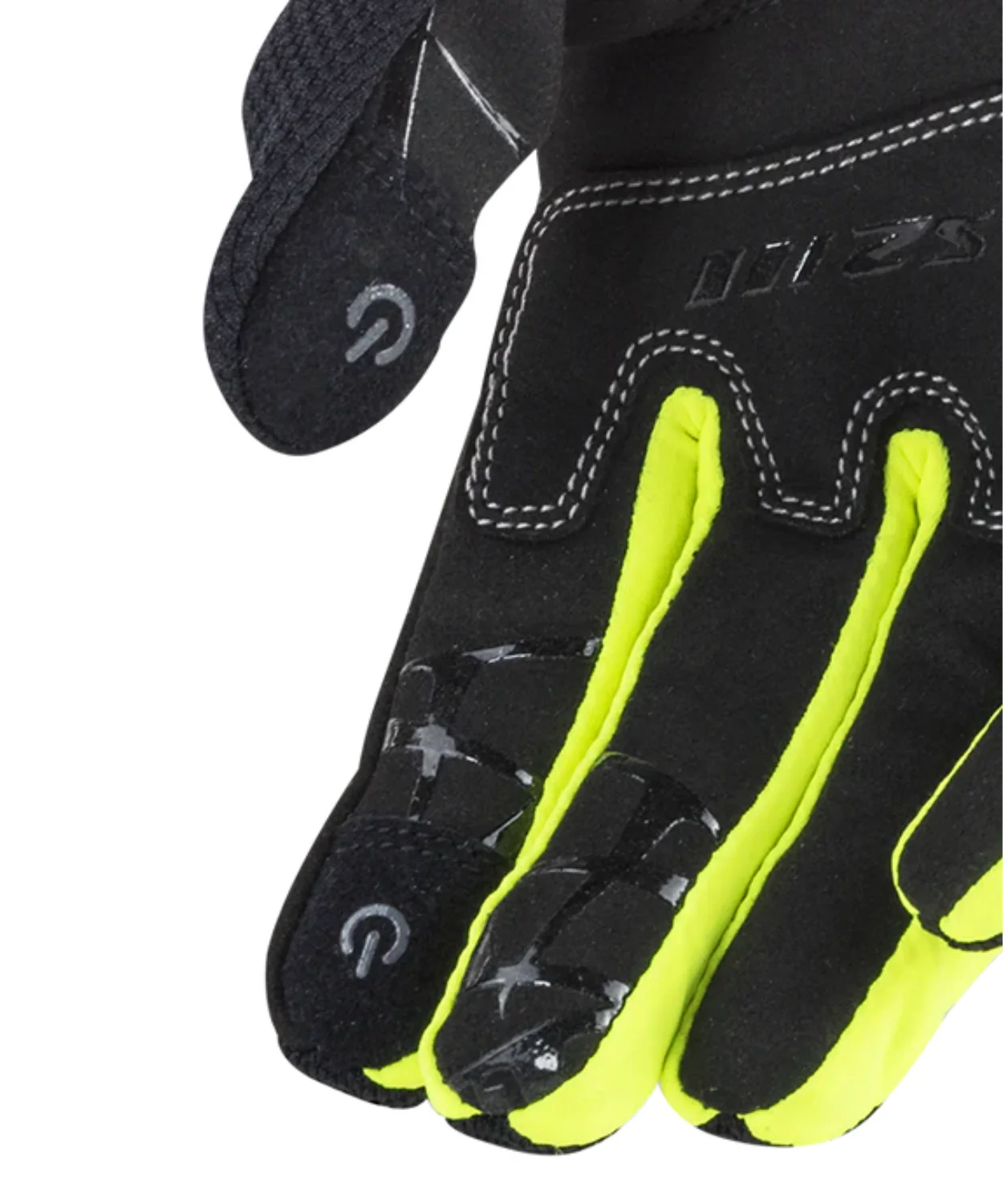 LS2 Dart 2 Riding Gloves - Black Hi-Viz Yellow - Image 5