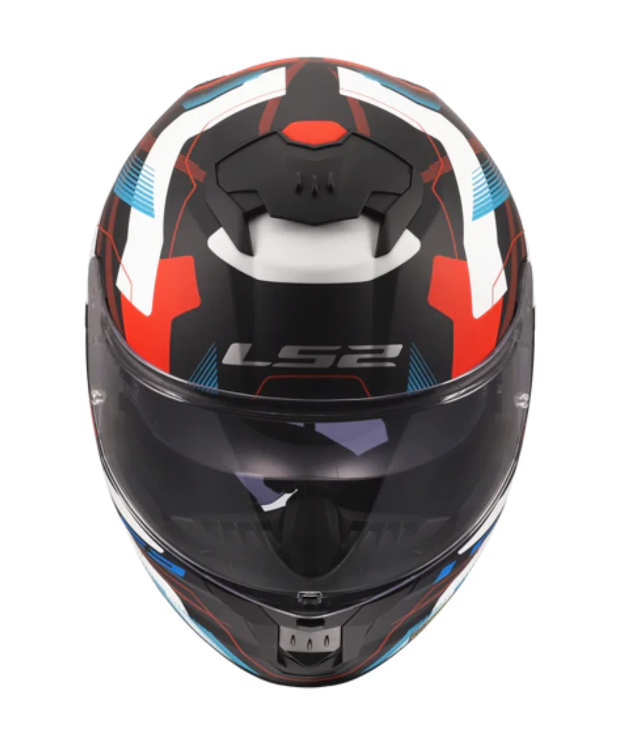 LS2 FF320 Stream II Mika Helmet 06 - Gloss White Blue Red - Image 4