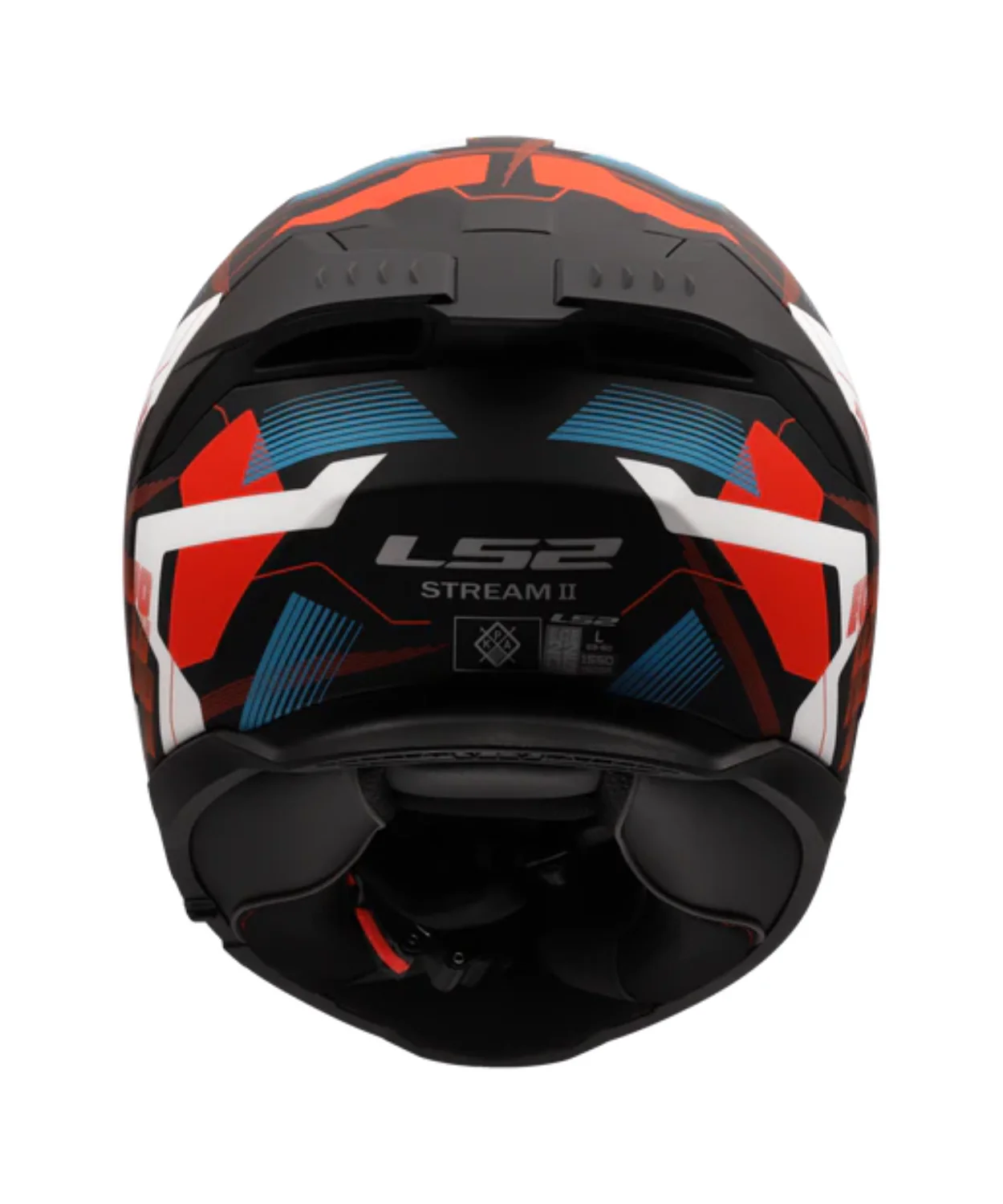 LS2 FF320 Stream II Mika Helmet 06 - Gloss White Blue Red - Image 5