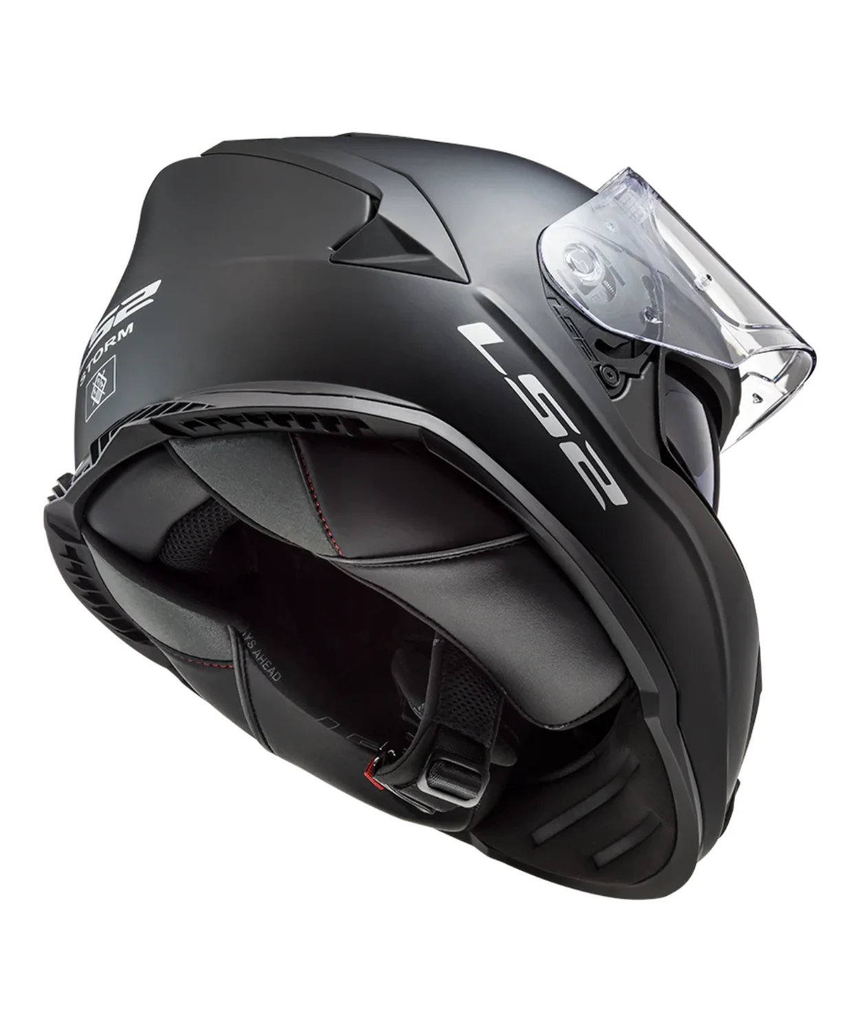 LS2 FF800 Storm II Full Face Helmet - Solid Matt Black - Image 7