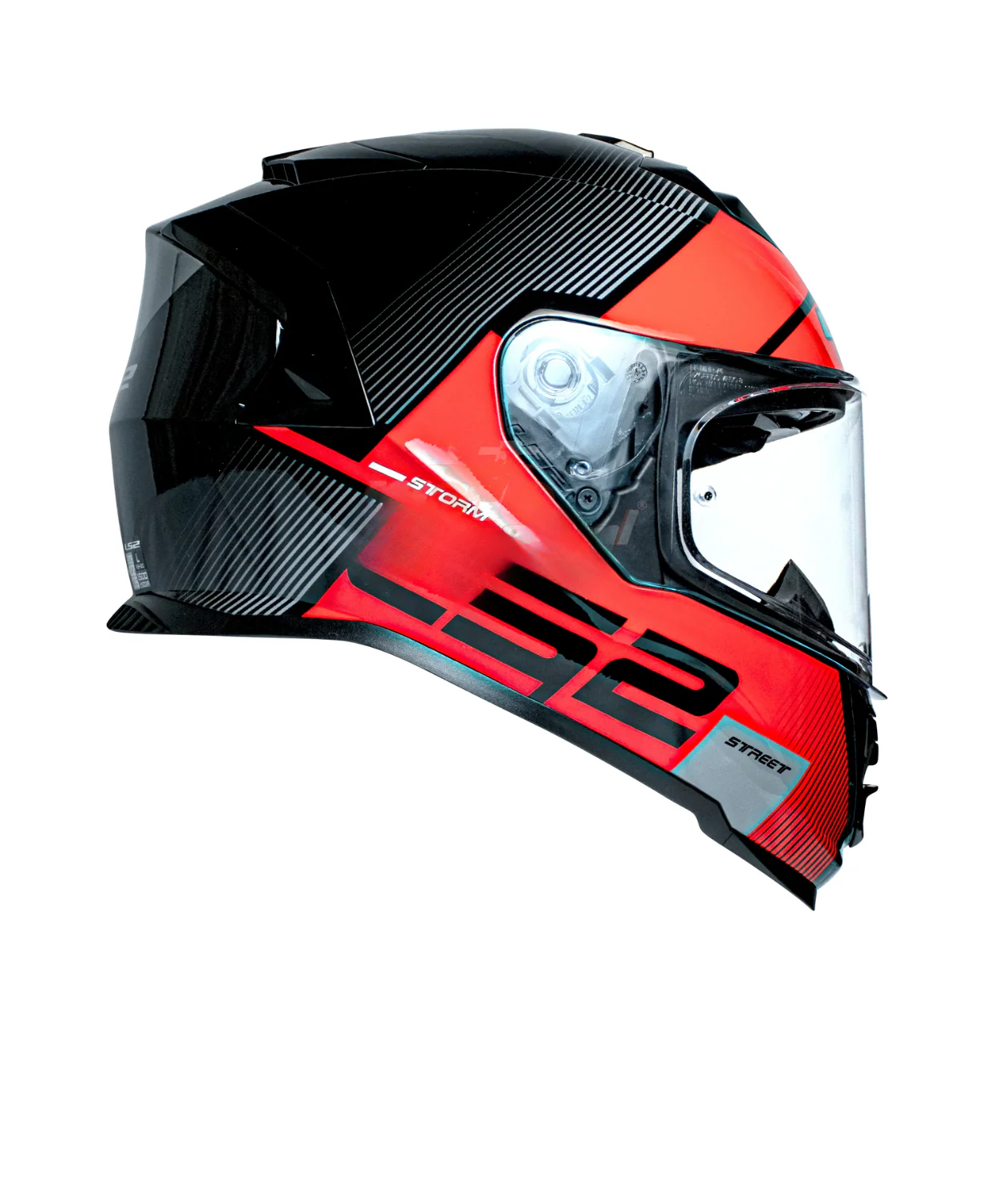 LS2 FF800 Storm II Epic Full Face Helmet - Red Grey - Image 3