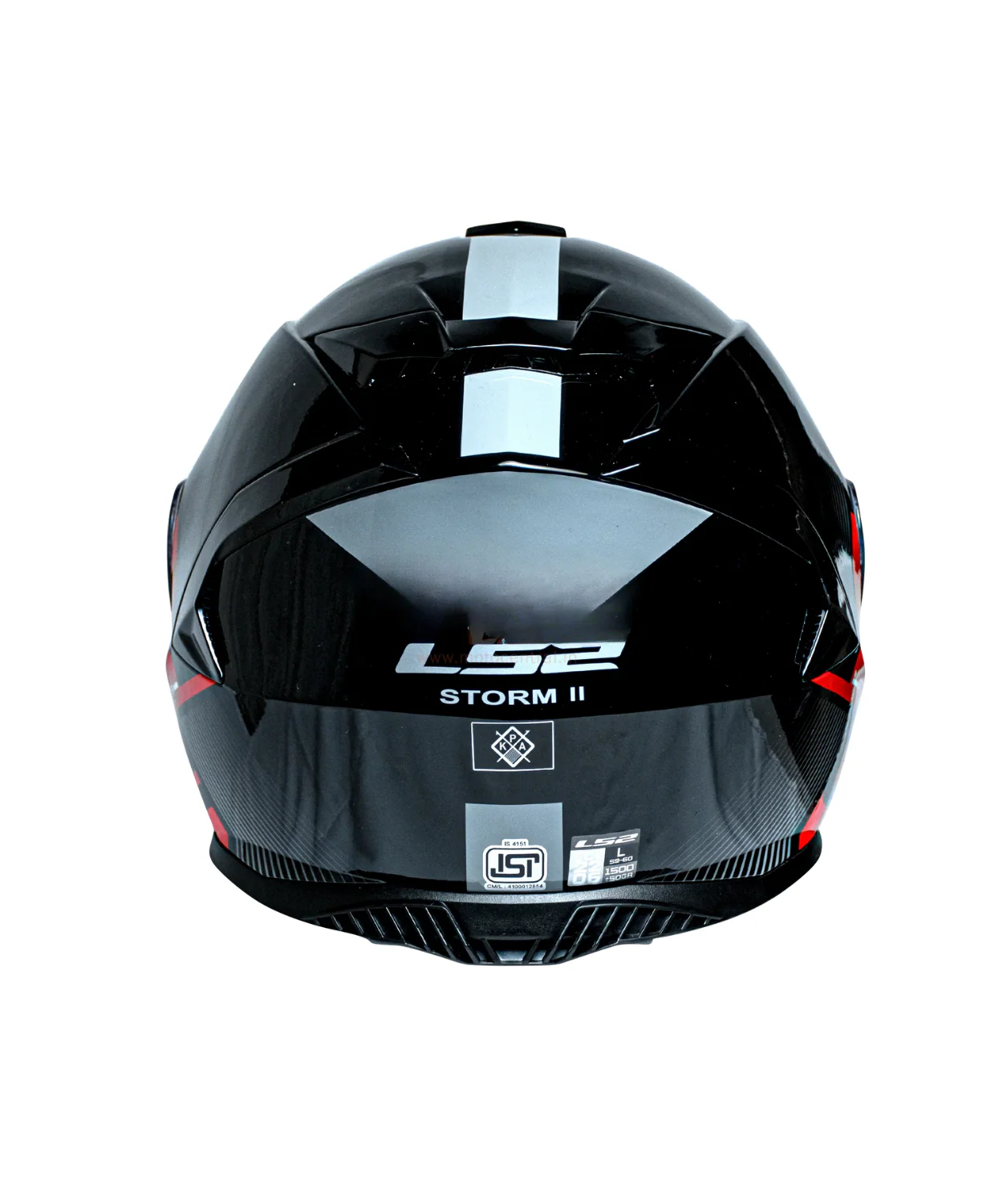 LS2 FF800 Storm II Epic Full Face Helmet - Red Grey - Image 7