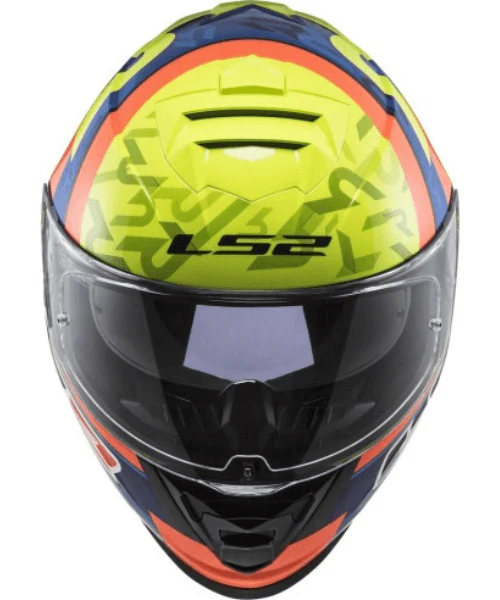 LS2 FF800 Storm II Salvador Replica Helmet - Blue Hi-Viz Yellow - Image 3