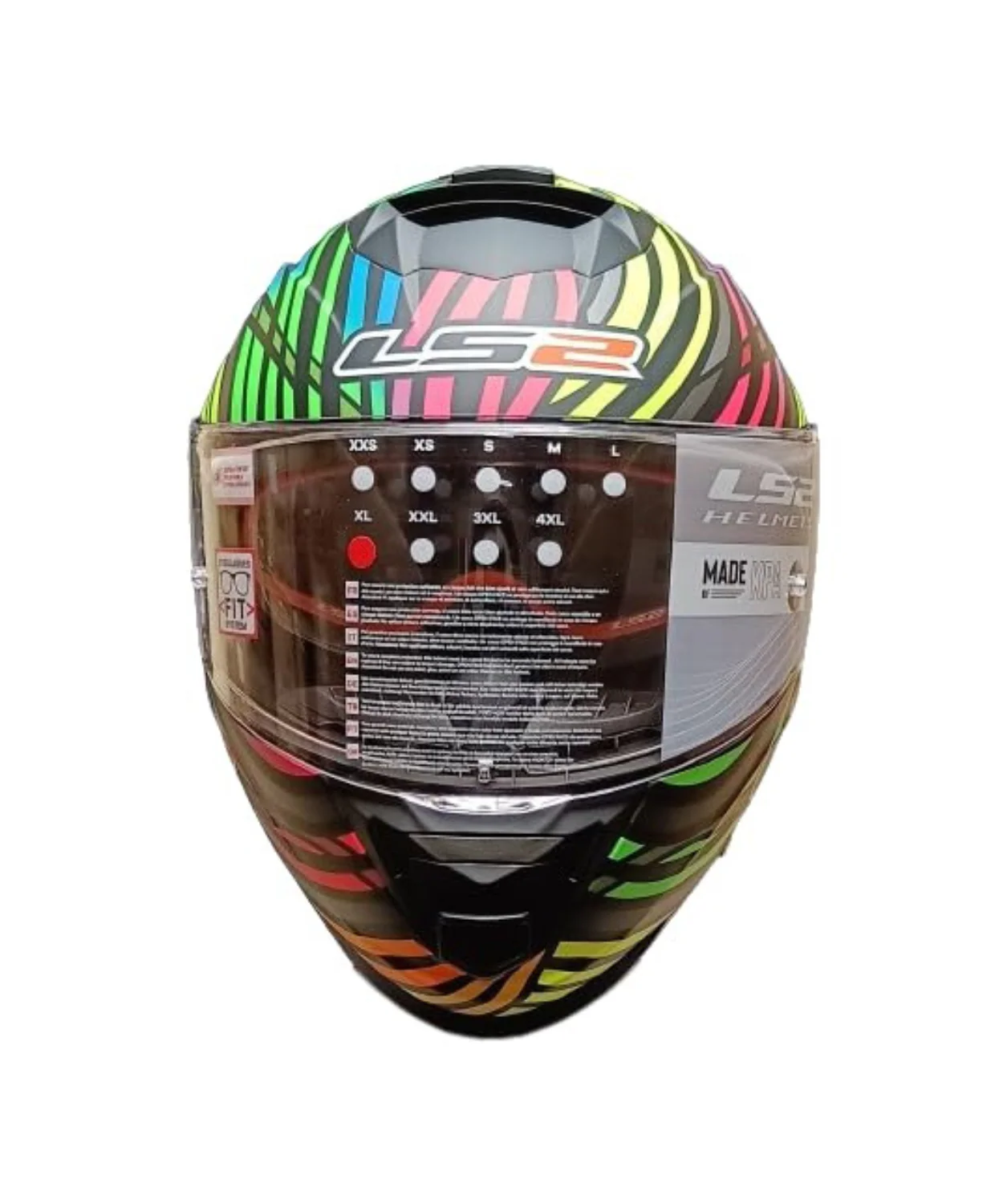 LS2 FF800 Storm Power Helmet - Matt Black Rainbow - Image 5