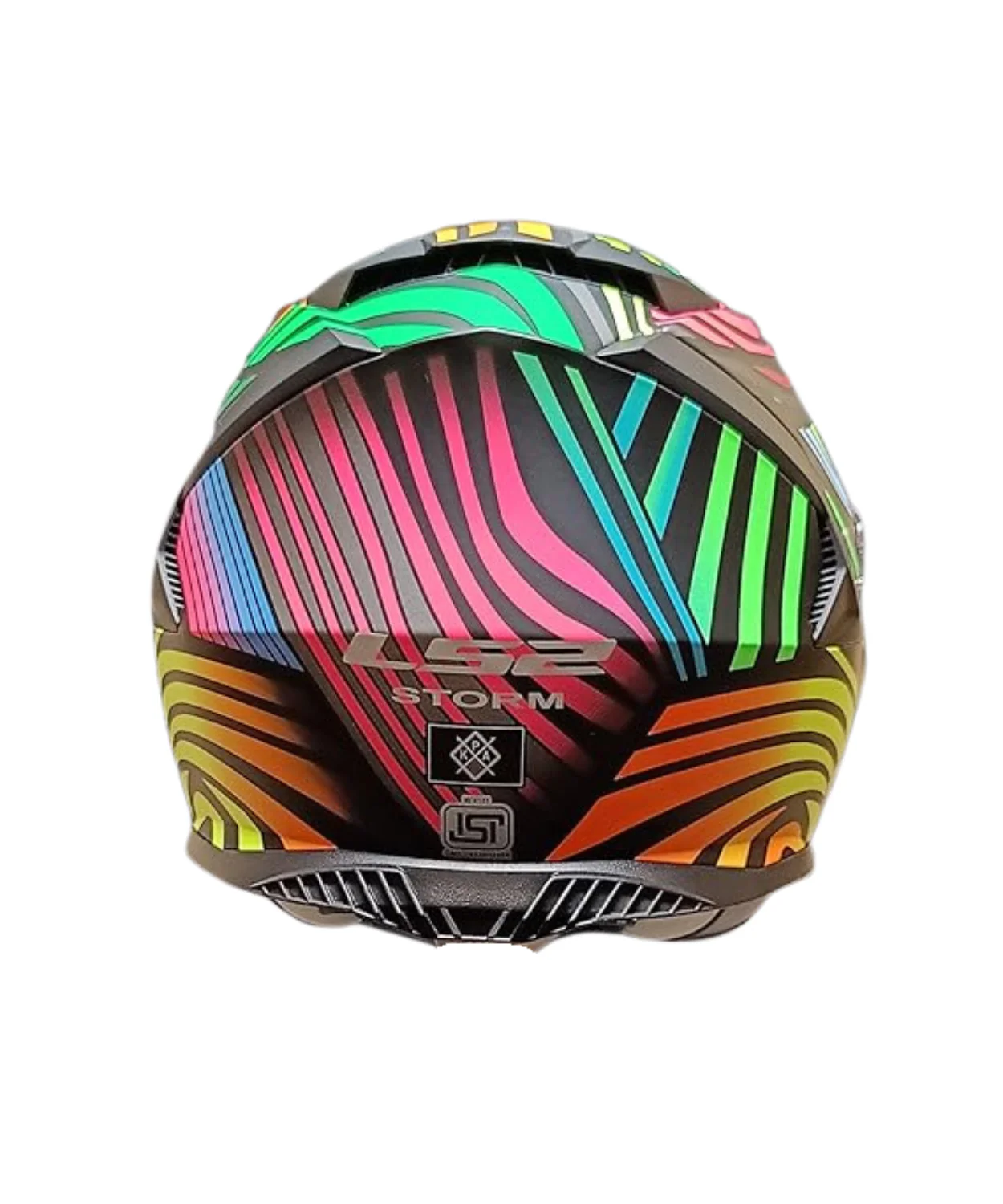 LS2 FF800 Storm Power Helmet - Matt Black Rainbow - Image 6