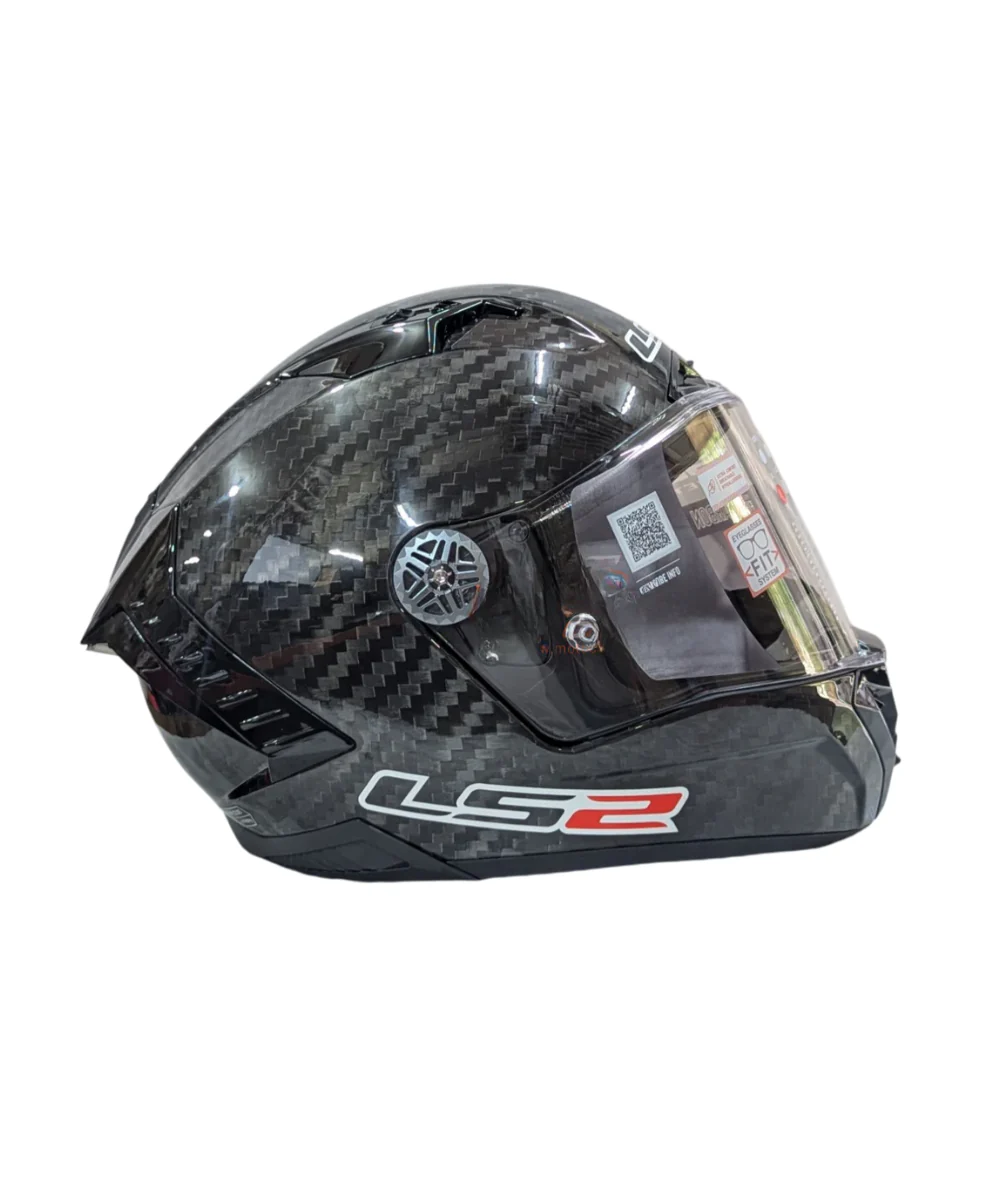 LS2 FF805 Thunder Carbon GP Pro FIM Cirtified Helmet - Gloss Black - Image 2