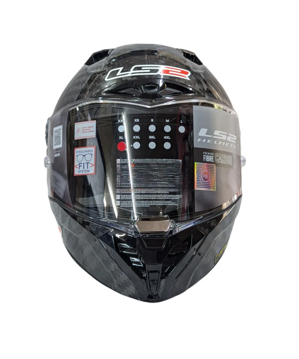 LS2 FF805 Thunder Carbon GP Pro FIM Cirtified Helmet - Gloss Black - Image 6