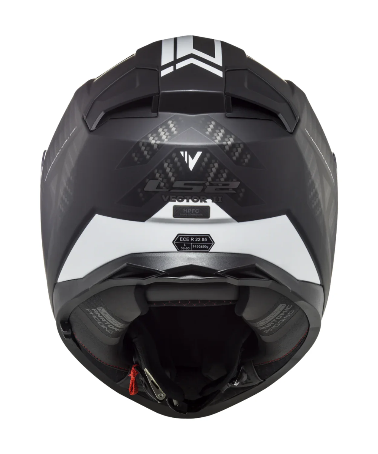 LS2 FF811 Vector II Splitter Helmet - Matt Black White - Image 5