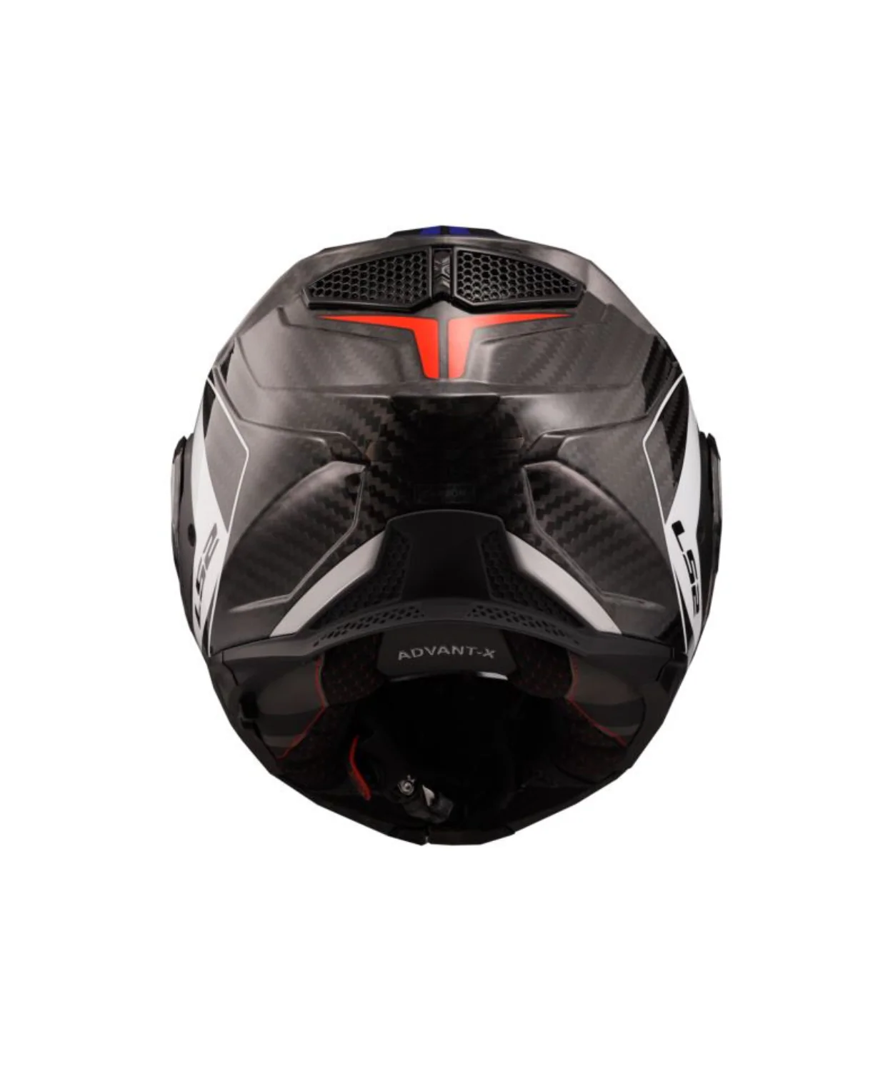 LS2 FF901 Advant X Future Carbon Fiber Helmet (ECE 22.06) - Gloss White Blue - Image 4