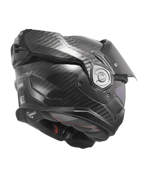 LS2 FF901 Advant X Future Carbon Fiber Helmet ( ECE 22.06) - Solid Black - Image 3