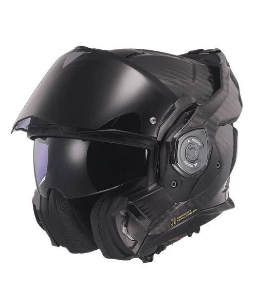 LS2 FF901 Advant X Future Carbon Fiber Helmet ( ECE 22.06) - Solid Black - Image 6