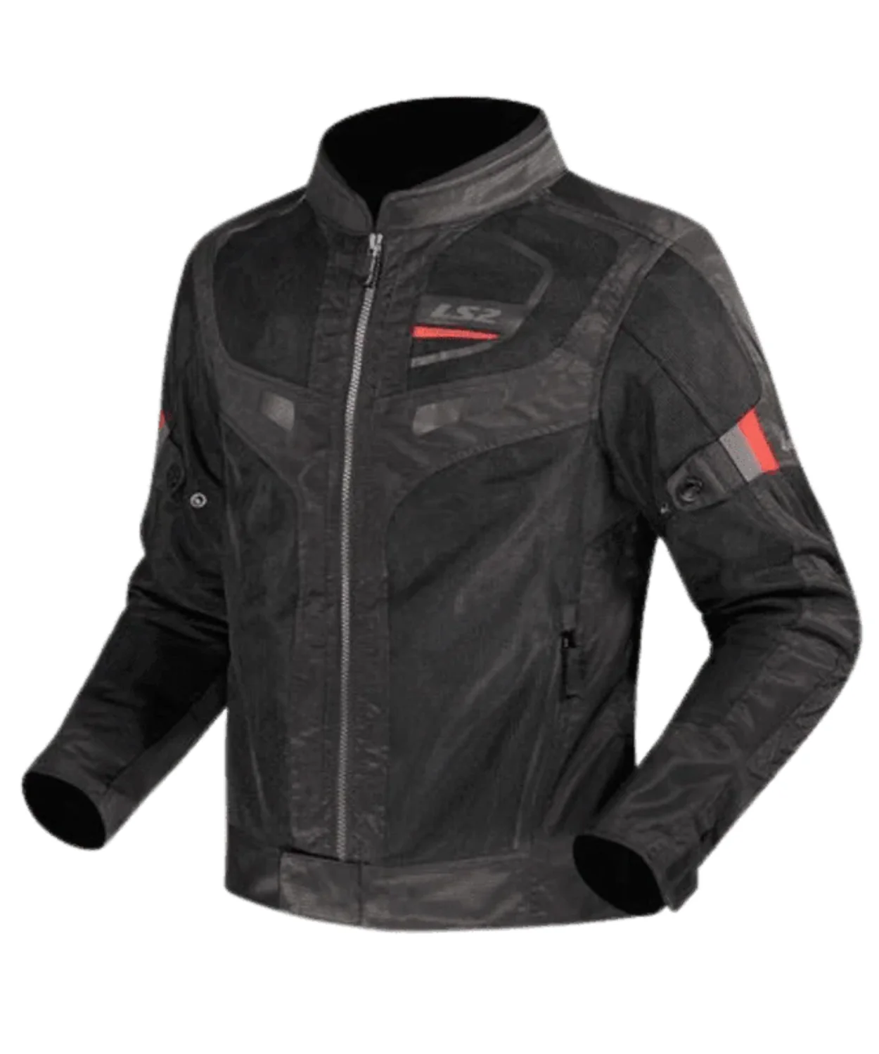 LS2 Garda Air Man Riding Jacket - Black Red