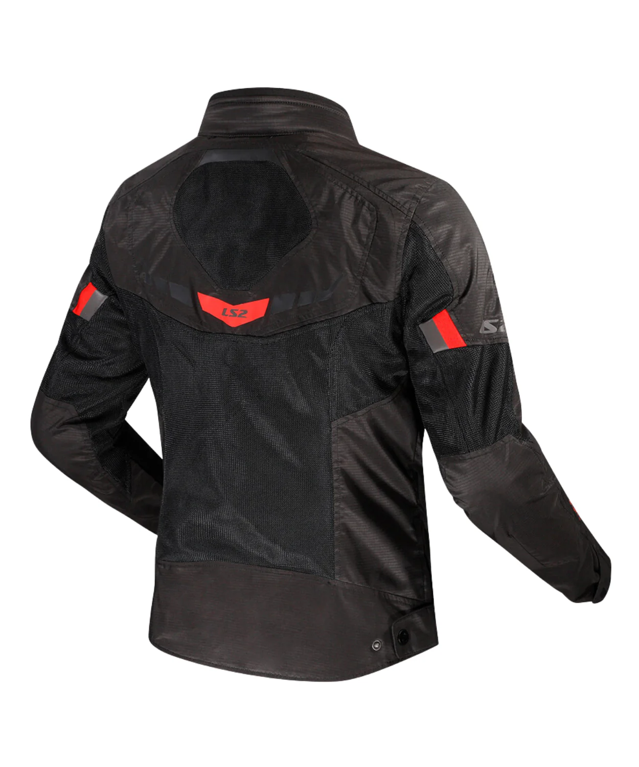 LS2 Garda Air Women's Riding Jacket - Black Red - Image 2