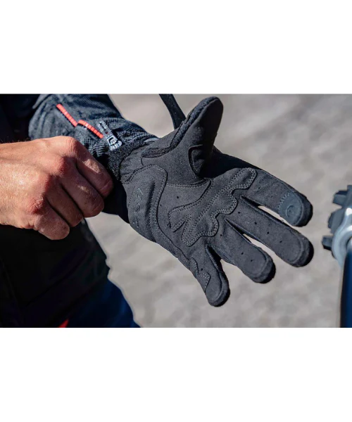 LS2 Kubra Riding Gloves - Anthracite Hi Viz Yellow - Image 4