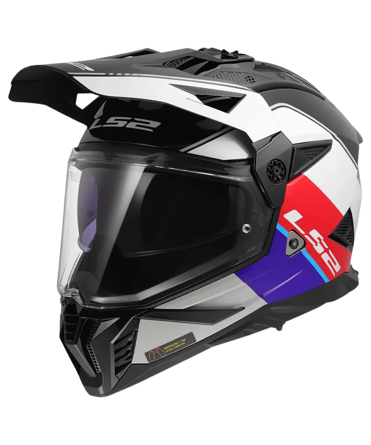 LS2 MX436 Pioneer II Rally Helmet - Gloss Red White Blue