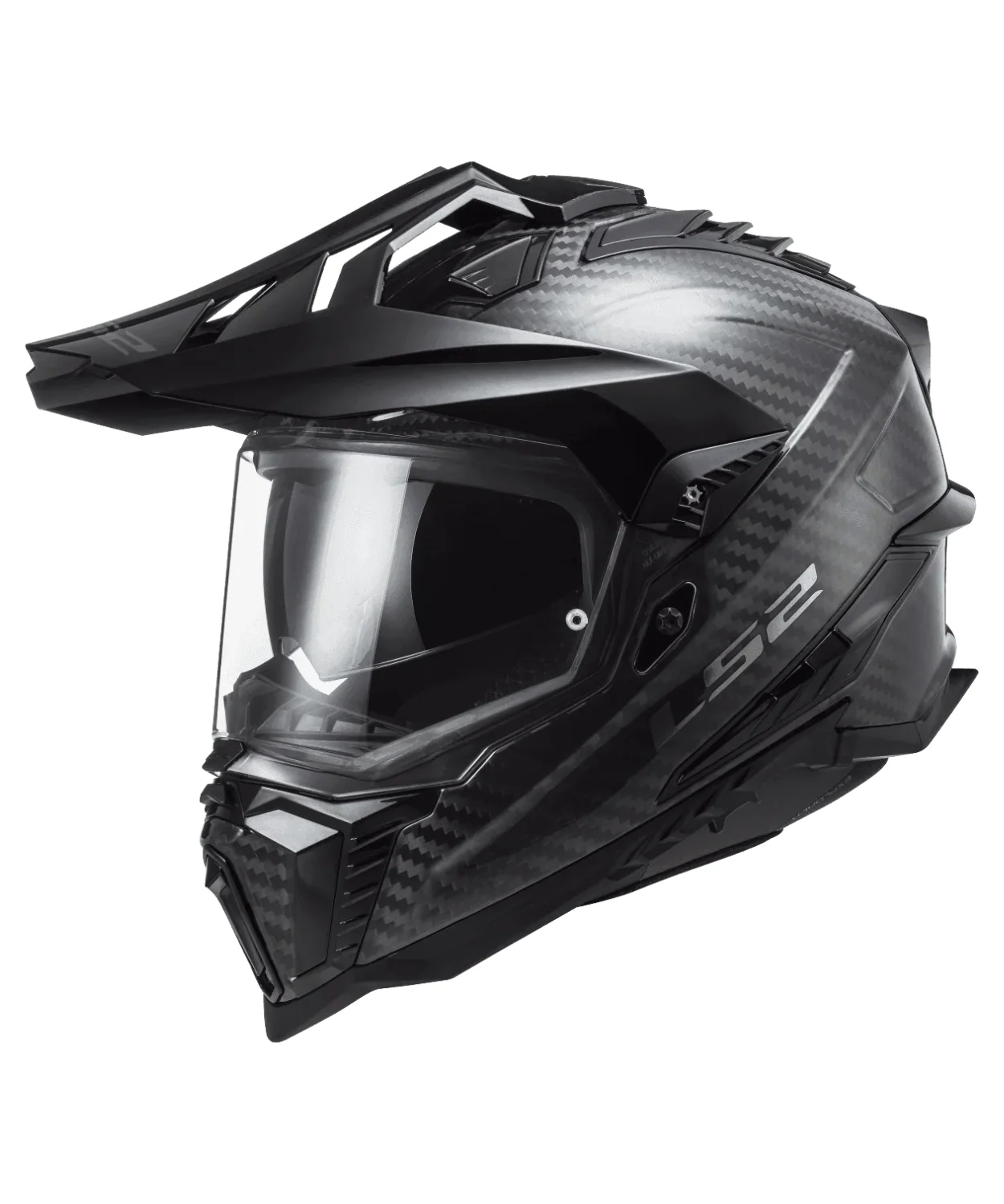 LS2 MX701 C Explorer Carbon Fiber Helmet (ECE 22.06) - Solid Gloss Black - Image 3