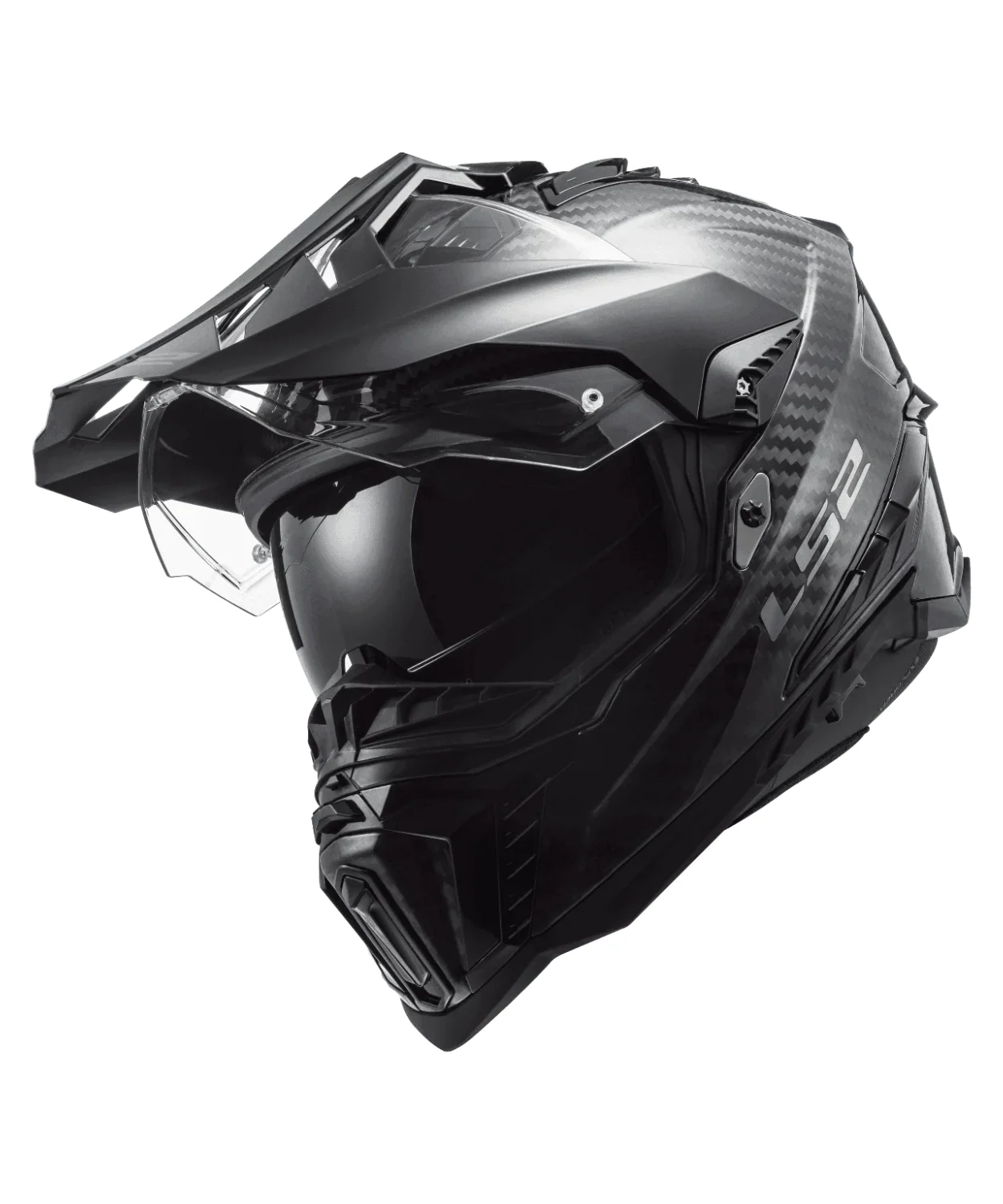 LS2 MX701 C Explorer Carbon Fiber Helmet (ECE 22.06) - Solid Gloss Black - Image 4