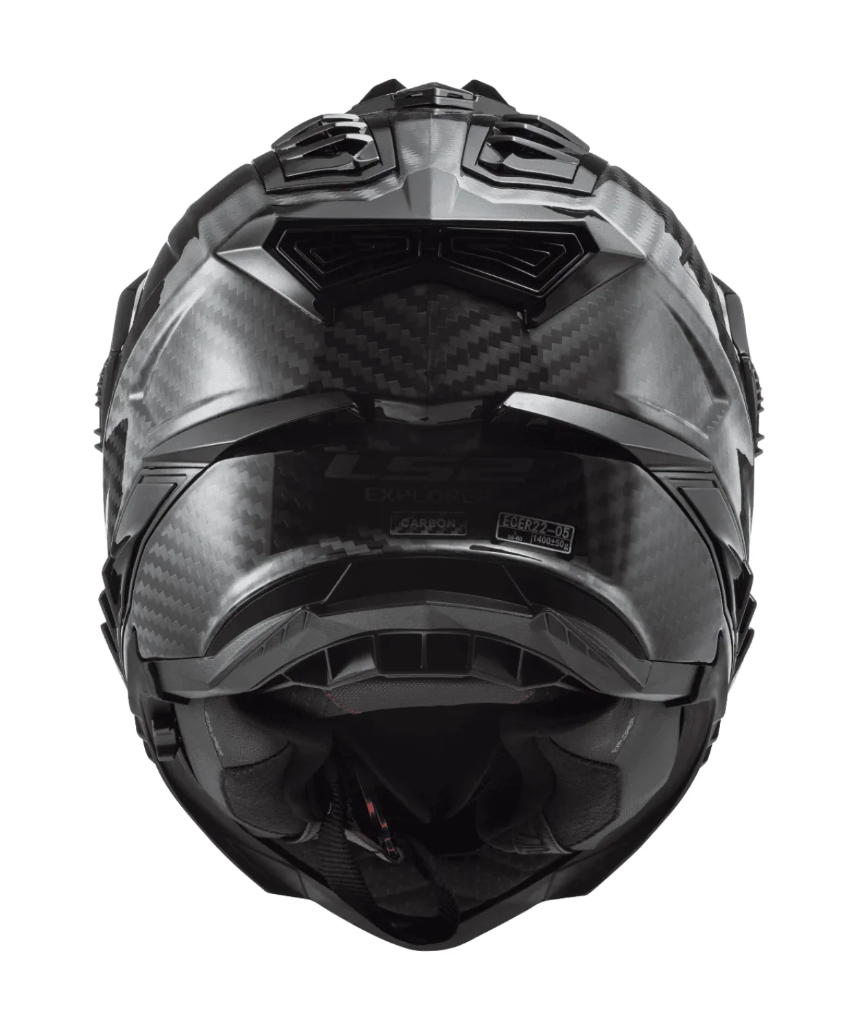 LS2 MX701 C Explorer Carbon Fiber Helmet (ECE 22.06) - Solid Gloss Black - Image 6