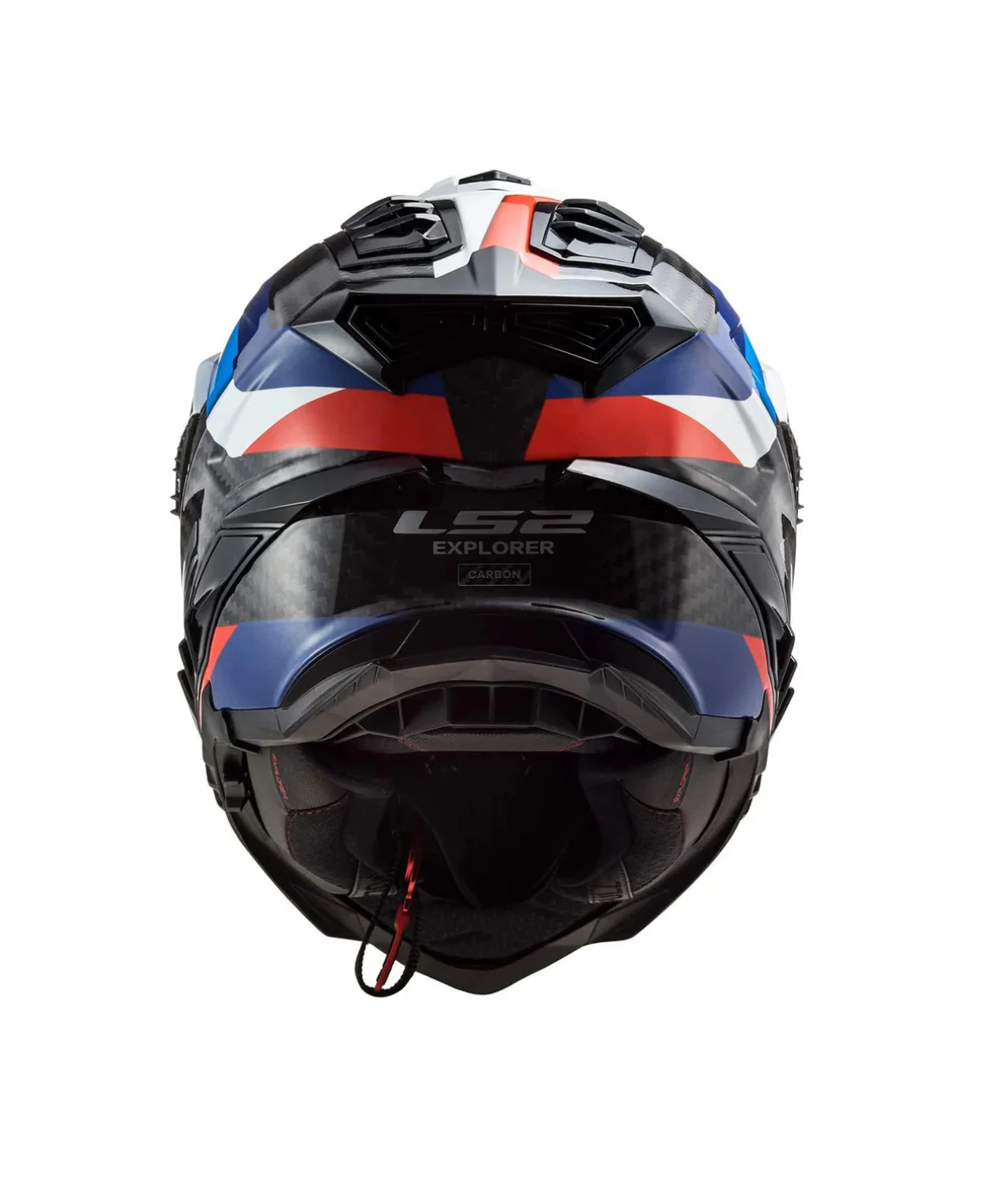 LS2 MX701 C Explorer Frontier Carbon Helmet (ECE 22.06) - Gloss Black Blue - Image 6