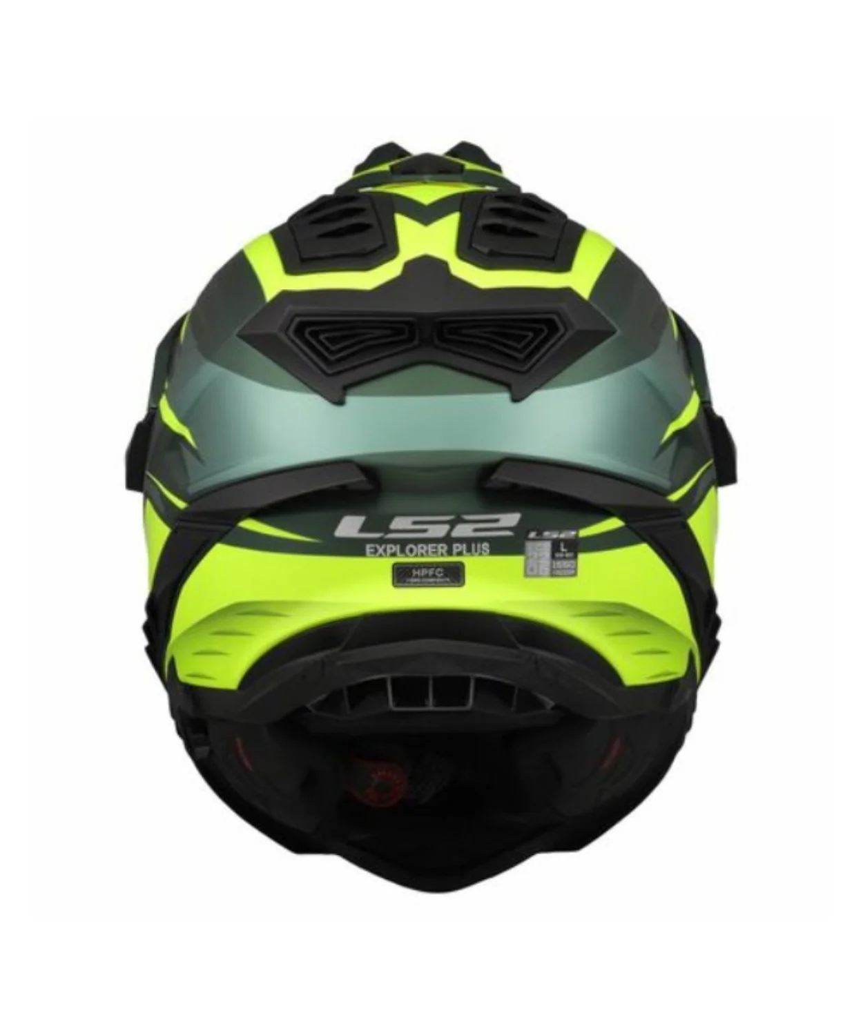 LS2 MX701 Explorer Spire Helmet - Gloss Hi Viz Green - Image 7
