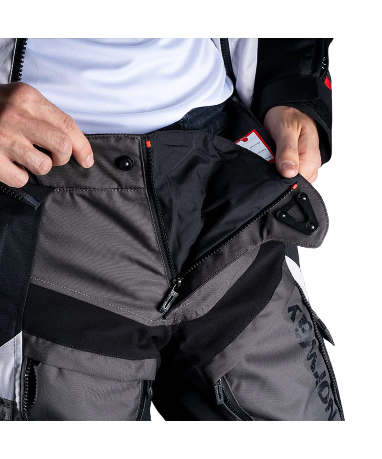LS2 Norway Man Riding Pant - Black Grey - Image 3