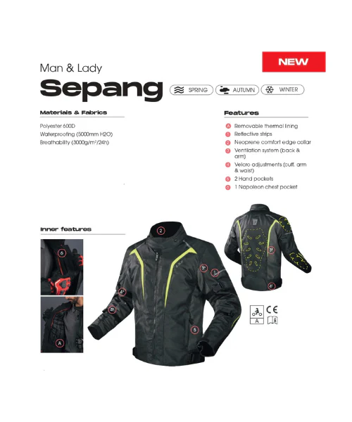 LS2 Sepang Riding Jacket - Black Dark Grey - Image 6