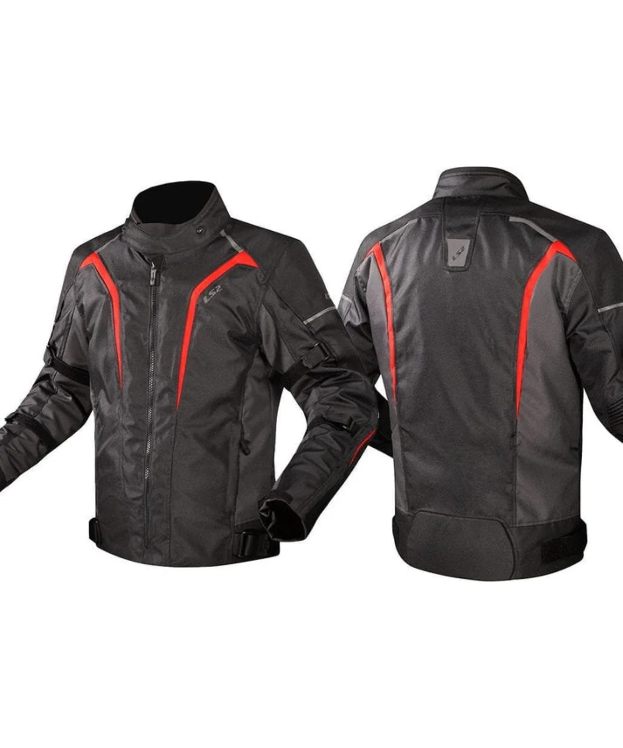 LS2 Sepang Riding Jacket - Black Grey Red - Image 3