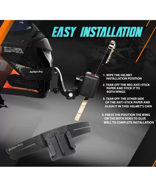 Moto Arch Action Pro Chin Mount with 3M Tape - Image 4