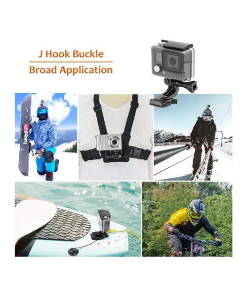 Moto Arch J Hook Buckle Mount Compatible for GoPro and Other Action Cameras - Black - Image 8
