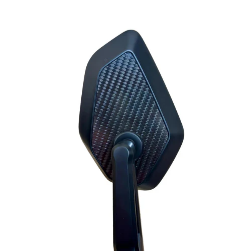 Moto Arch Universal Carbon Fiber CNC Aluminium Alloy Adjustable Rear View Mirror - White Glass - Image 12