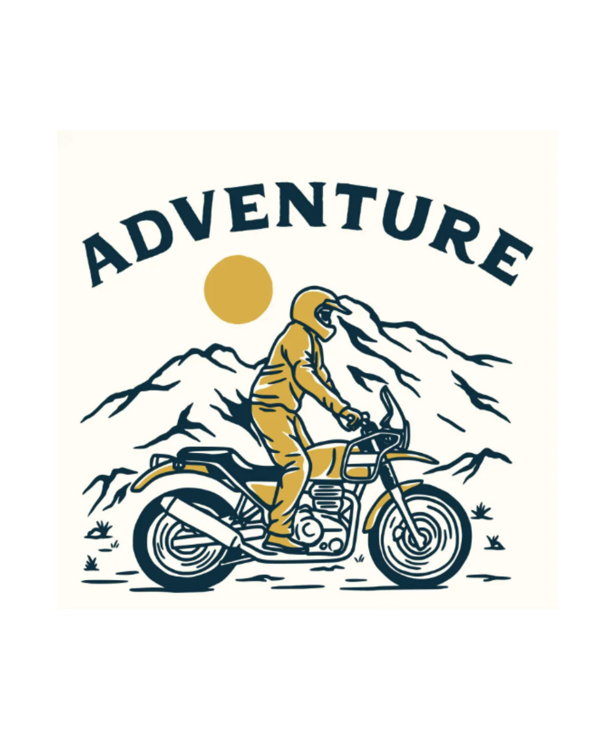 Vintage Motorcycle Motocross Adventure Sticker