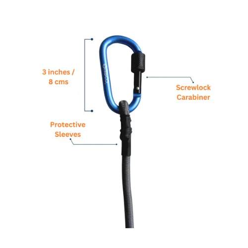 Mototech QuickClip Bungee Tie-Down With Carabiner - 36 inches - 90 cm - Gray - Image 4