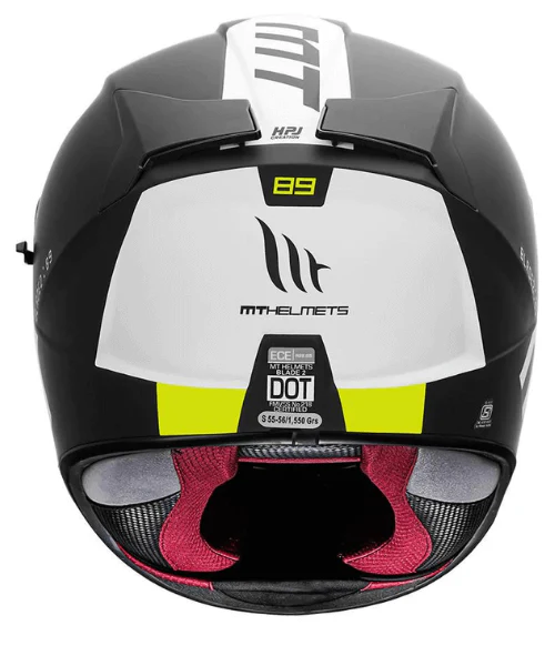 MT Blade 2SV 89 B3 Helmet - Gloss Flourescent Yellow - Image 4