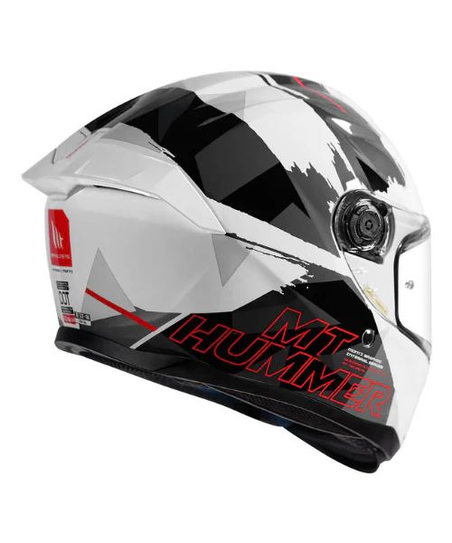 MT Hummer B Monti A5 Helmet - Gloss White - Image 5