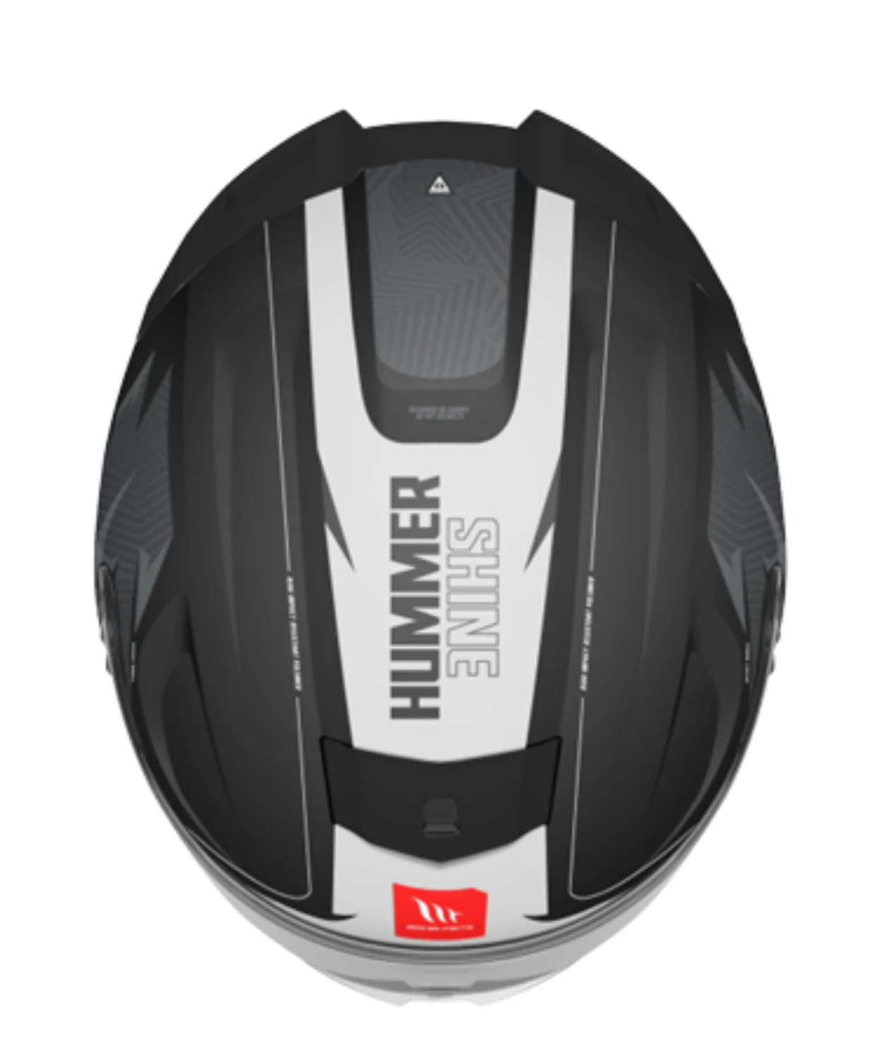 MT Hummer B Shine B0 Helmet - Gloss Black Grey - Image 2