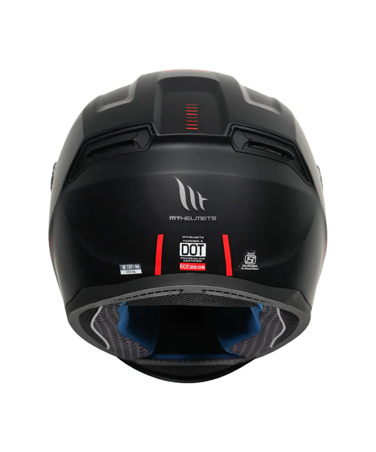 MT Hummer B Solid Helmet - Matt Black - Image 4
