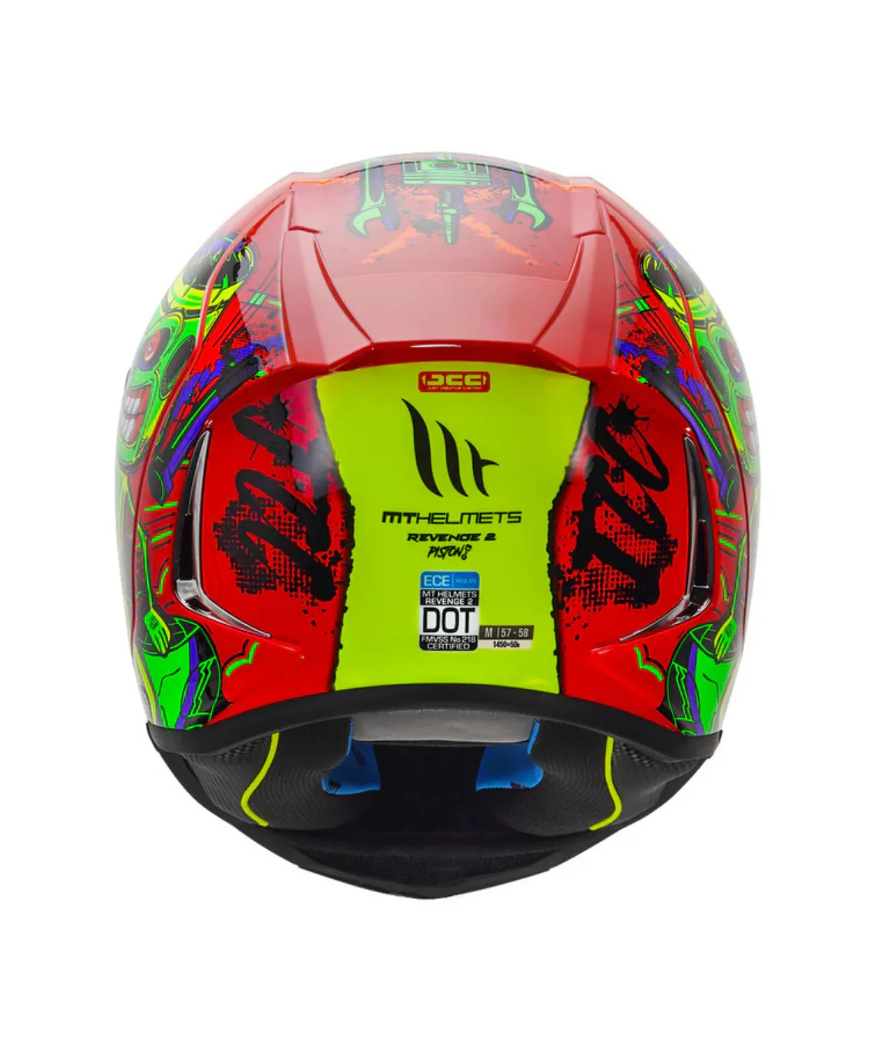 MT Revenge Piston B15 Gloss Helmet - Red - Image 4