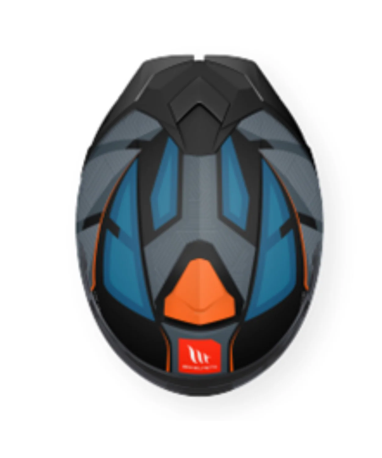 MT Thunder 3 SV Pro Nova B2 Helmet - Matt Grey Blue Orange - Image 7